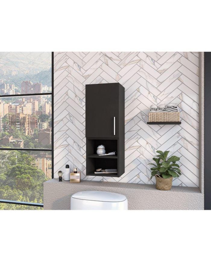 Gabinete de Baño Oporto, Wengue, con Dos Entrepaños    ZF