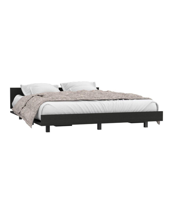 Cama Queen Wesley, Wengue, con Patas Metálicas ZF