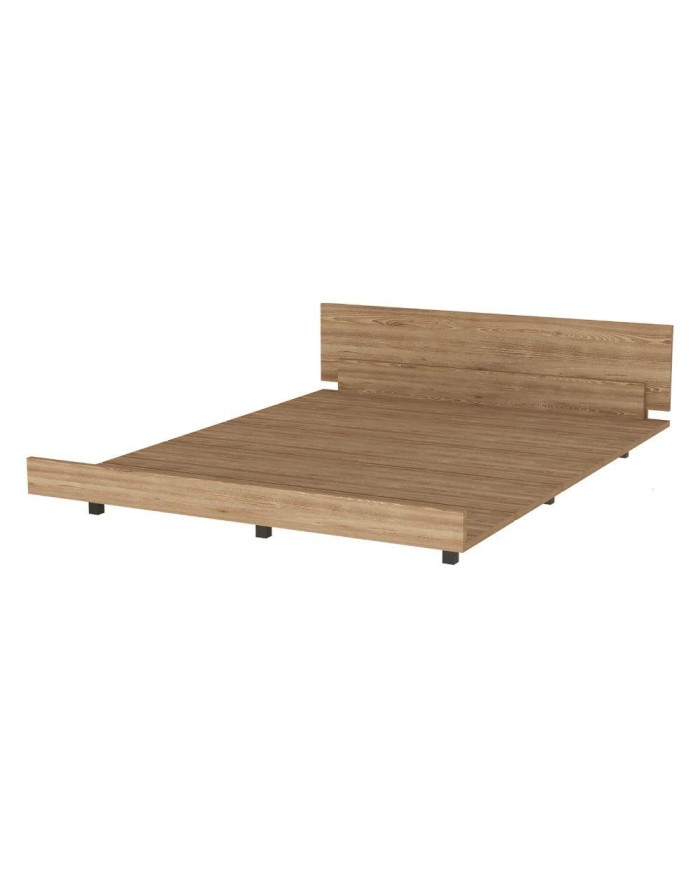 Cama Queen Wesley, Miel, con Patas Metálicas