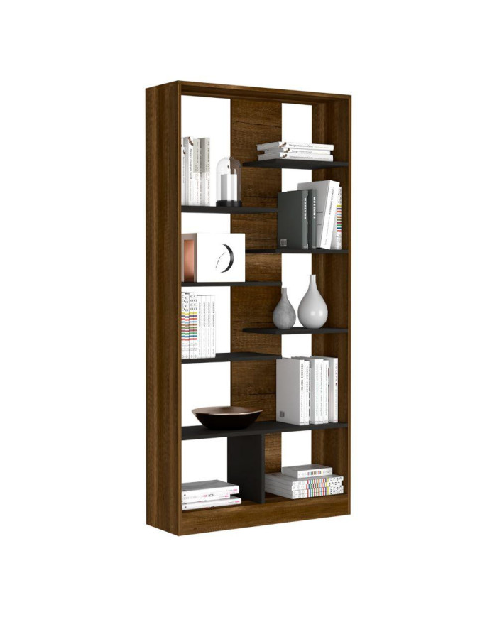 Biblioteca Clasic, Cobre y Wengue, con Diversidad de Entrepaños  ZF