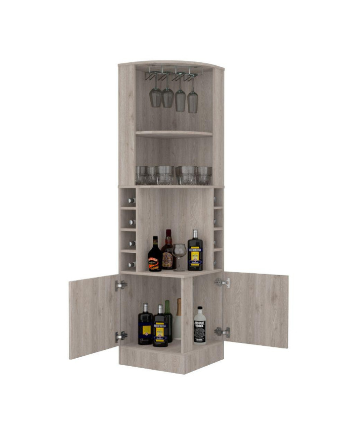 Bar Esquinero Celeste, Humo, con Dos Puertas y Espacio Portacopas  ZF