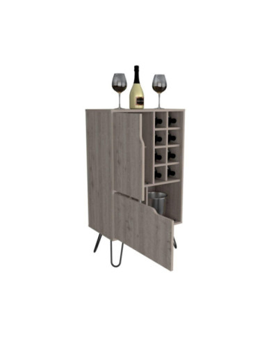 Bar Salek, Humo, con Espacio Para Botellas y Portacopas  ZF