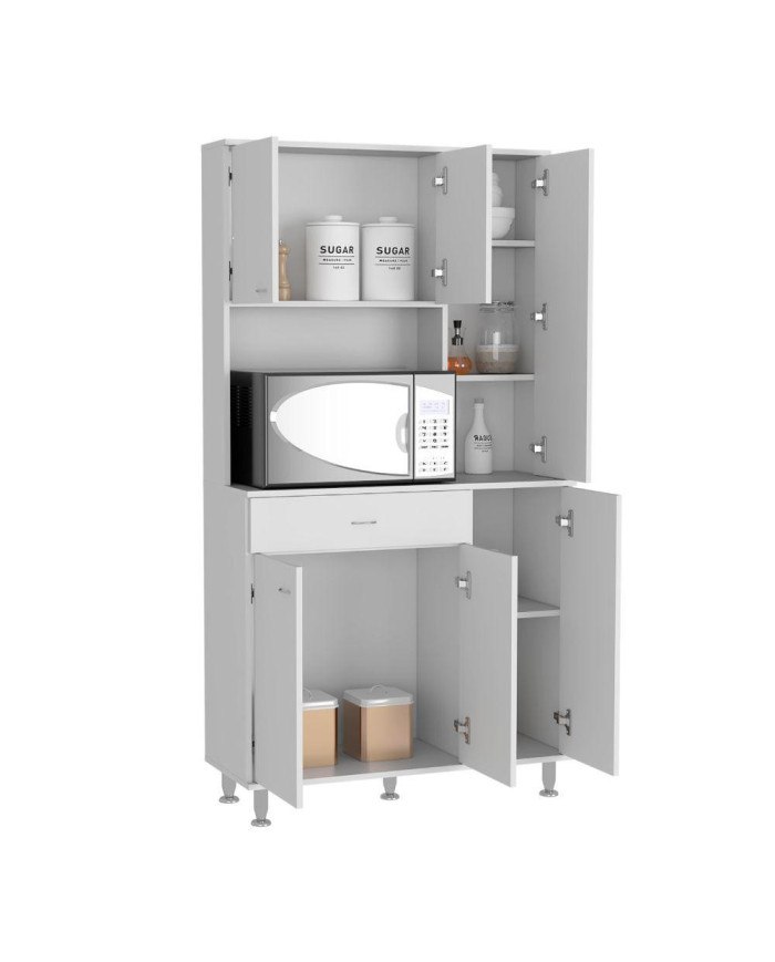 Alacena Bagan, Blanco, con Un Cajón y Seis Puertas Batientes Exp  ZF