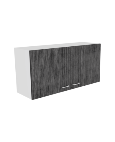 Gabinete Superior Cantabria, Blanco Perla y Gris, con Dos Puertas Batientes ZF