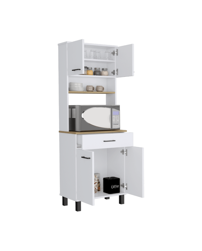 Alacena Faddei, Blanco Duqueza y Miel, Con Amplia Capaciddad de Almacenamiento ZF