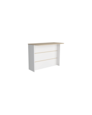 Barra de Cocina Diamante, Blanco Marqueza y Beige, Con Amplia Superficie ZF