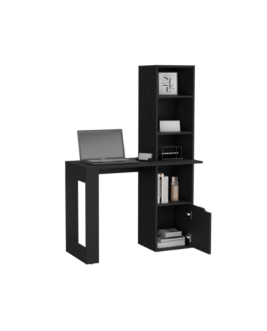 Escritorio Kandis, Wengue, con cinco entrepaños y gran espacio de almacenamiento ZF