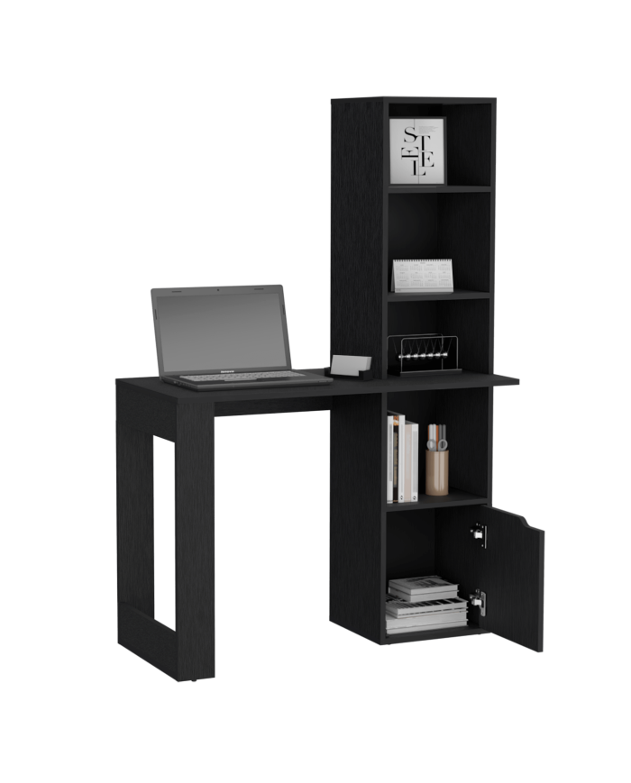 Escritorio Kandis, Wengue, con cinco entrepaños y gran espacio de almacenamiento ZF