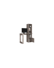 Escritorio Kandis, Humo, con cinco entrepaños y gran espacio de almacenamiento ZF