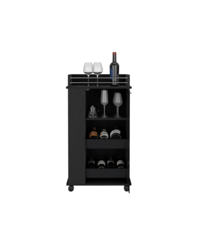 Bar Spirit, Wengue, con Amplios Espacios Para Ubicar Copas y Botellas ZF