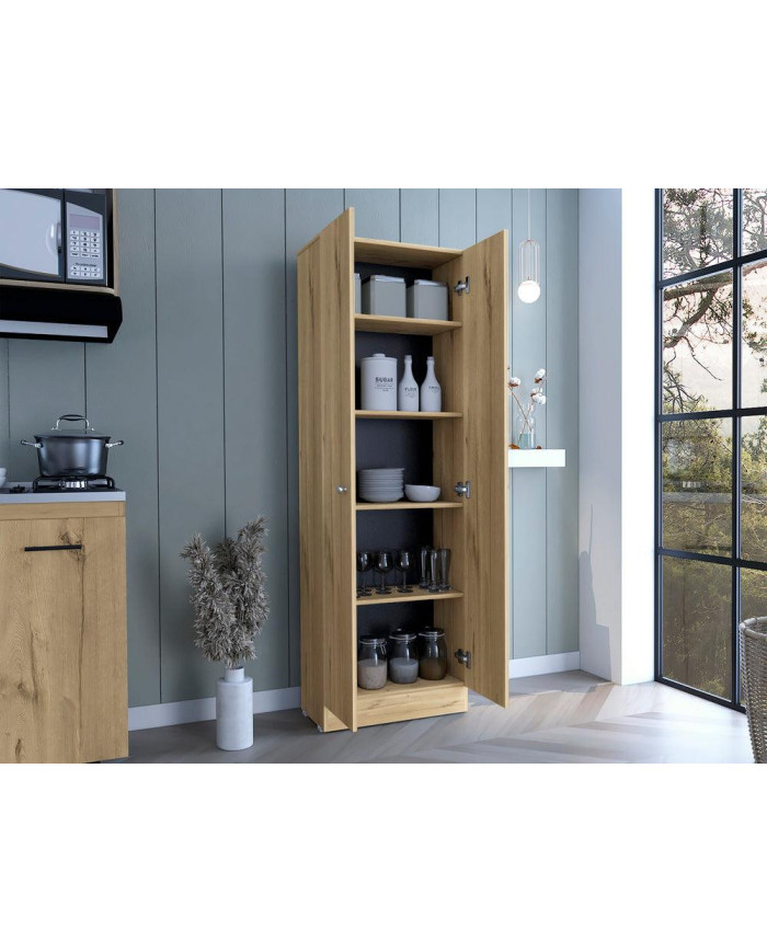 Alacena Multiusos Benna, Cafe Claro y Wengue, con Cuatro Entrepaños ZF