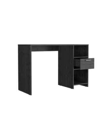 Escritorio Malasia, Gris, con Un Cajón Archivador y Dos Entrepaños ZF