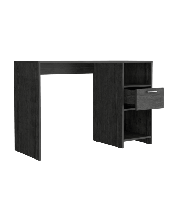 Escritorio Malasia, Gris, con Un Cajón Archivador y Dos Entrepaños ZF