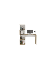 Escritorio Mexico, Café Claro y Blanco, con Tres Entrepaños ZF