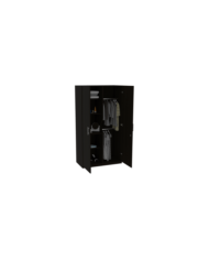 Closet Maya, Wengue, con Dos Puertas Abatibles con Cerradura y Cuatro Entrepaños