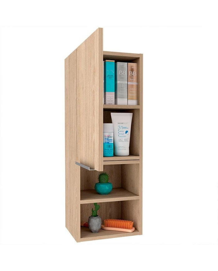 Gabinete de Baño Ciro, Beige, con Puerta y Cuantro Entrepaños
