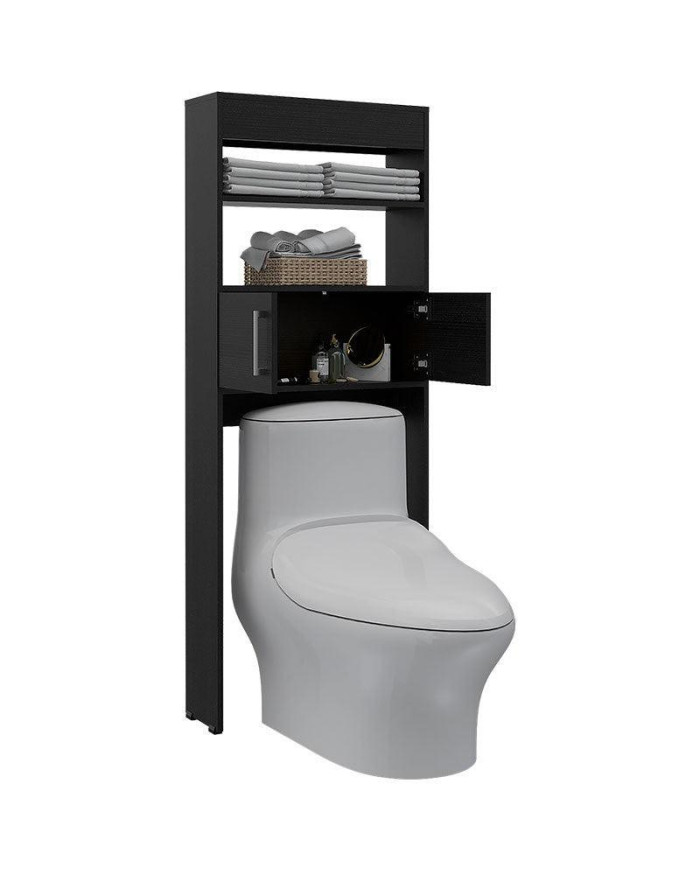 Gabinete de Baño Oporto, Wengue, Ideal Para Ahorrar Espacio