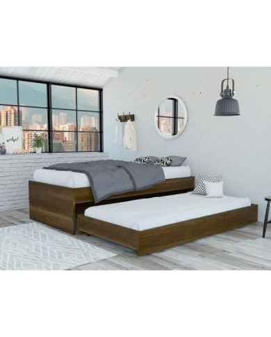 Cama Nido Infantil Ginebra, Cobre, con Tarima Inferior y Rodachines Para Su Fácil Desplazamiento