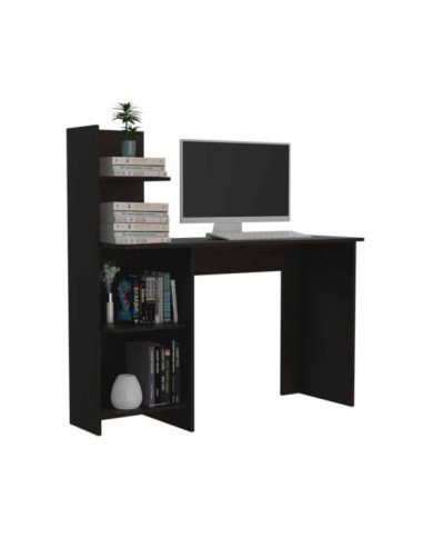 Escritorio ¡Wow!, Wengue, con Cuatro Entrepaños Para Ubicar Elementos de Estudio