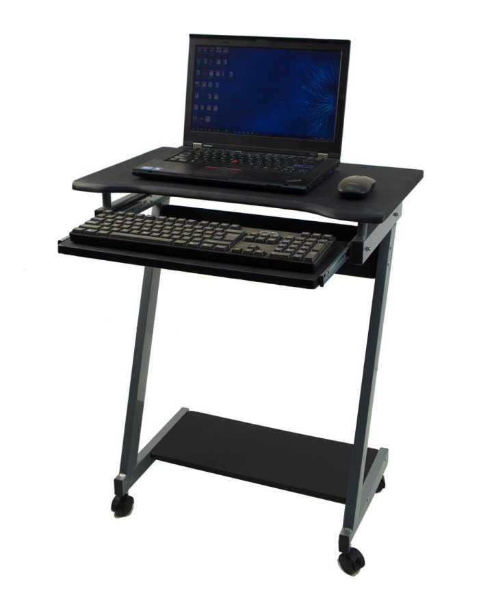 Escritorio Porta Pc Maldiva, Wengue, con Rodachines