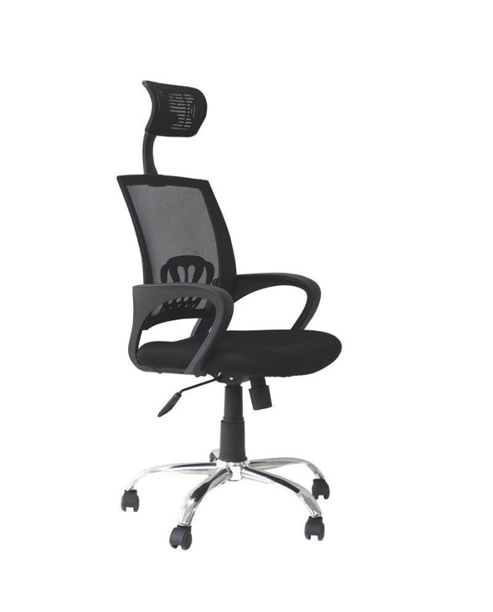 Silla de Escritorio Samy, Wengue, con Cómodo Espaldar y Rodachinas Para Su Fácil Desplazamiento