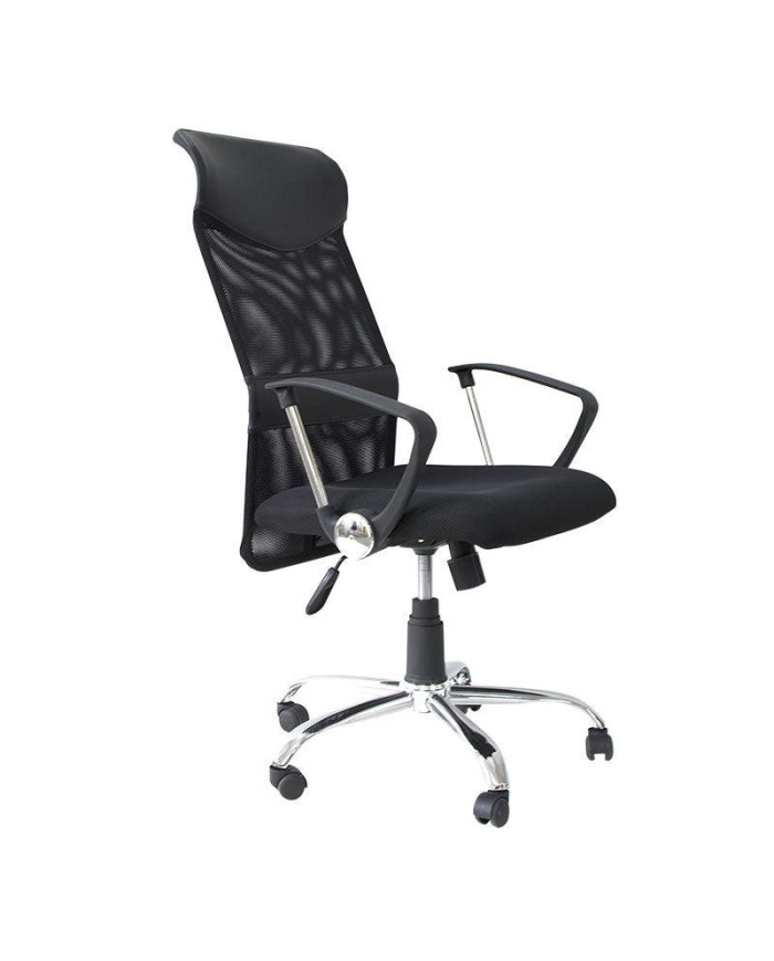 Silla de Escritorio Cuzco, Wengue, con Cómodo Espaldar y Rodachinas Para Su Fácil Desplazamiento