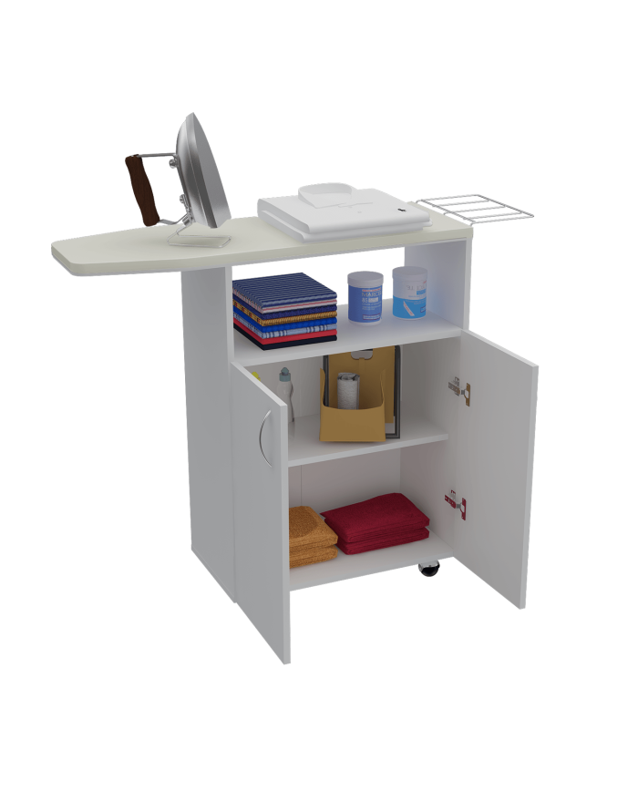 Mesa Para Planchar Tambo, Blanco, con Amplia Superficie y Forro Acolchado Ajustable