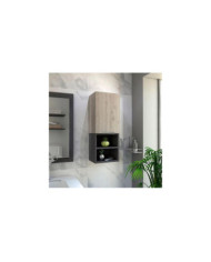 Gabinete de Baño Ciro, Humo y Plata Oscuro, Ideal Para Espacio Reducidos