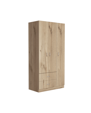 Closet América, Café Claro y Blanco, con Dos Cajones y Variedad de Entrepaños