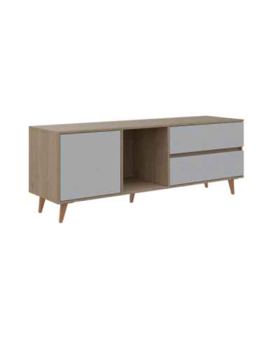 Mesa Para Tv Bored, Beige y Blanco, con Espacio Para Televisor de Hasta 60 Pulgadas