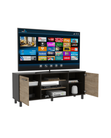 Mesa Para Tv Wesley, Wengue y Miel, con Espacio Para Televisor de 65 Pulgadas