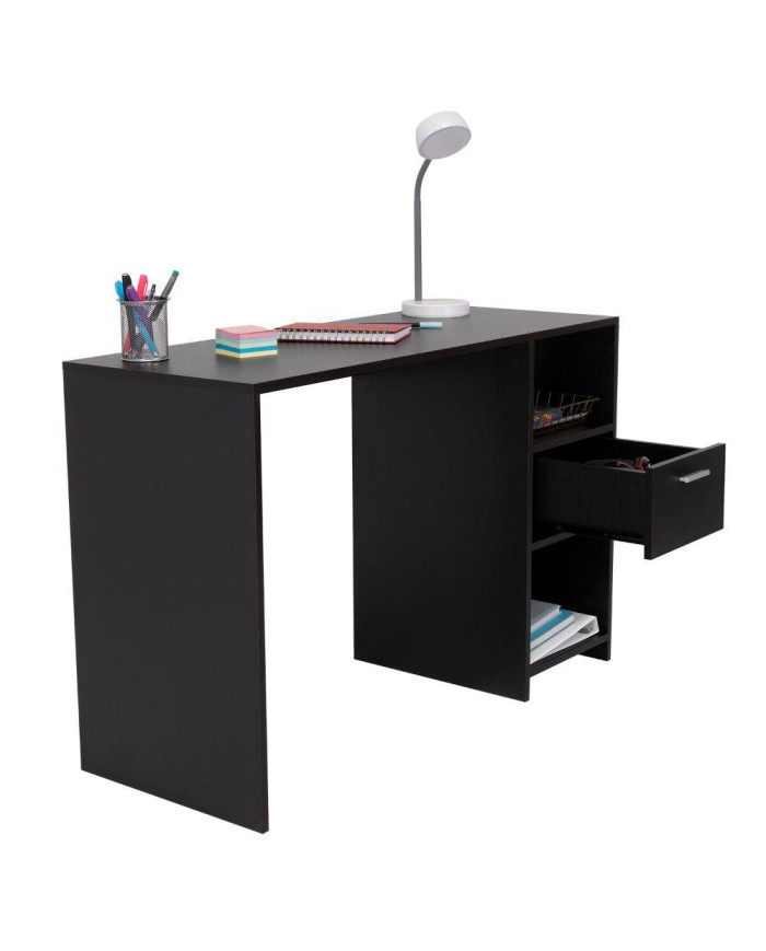 Escritorio Malasia, Wengue, con Un Cajón Archivador y Dos Entrepaños