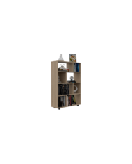 Biblioteca India, Beige, con Tres Entrepaños y Cuatro Divisiones