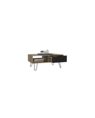 Mesa de Centro Cleo, Café Claro y Wengue, con Un Cajón