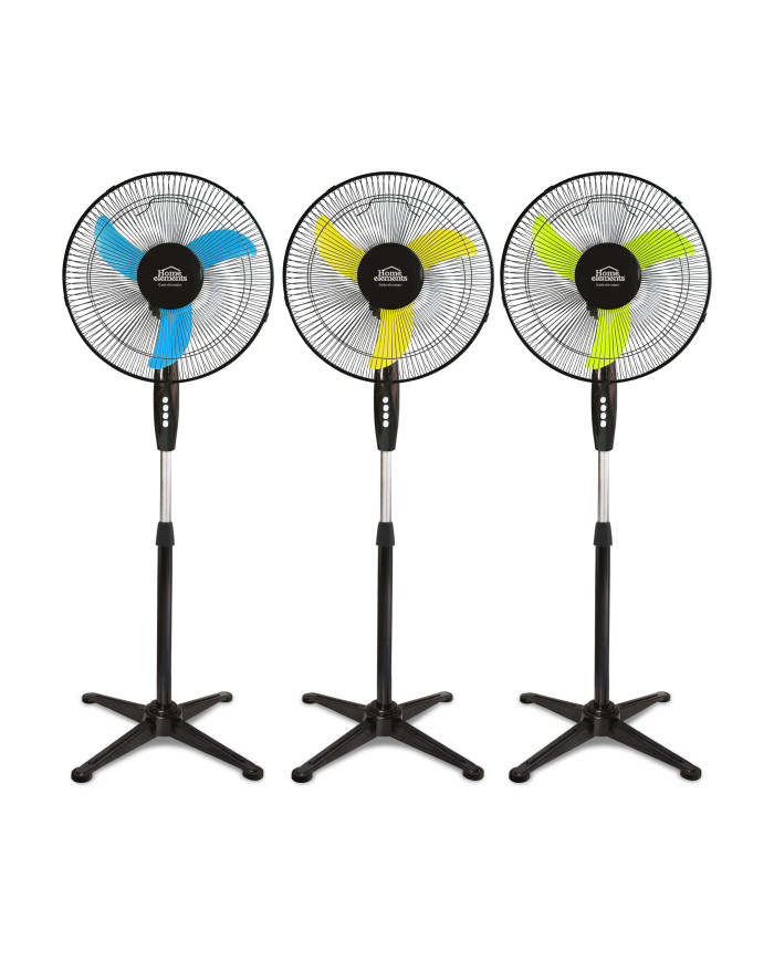 Ventilador Pedestal Negro 16 Caja X 1 Hecrsf-16Ac Aspa Color