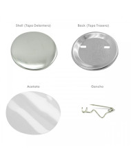 Herraje 3.9 cms para ensamble de Boton