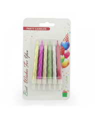 Vela Espiral Corta x6 Surtido