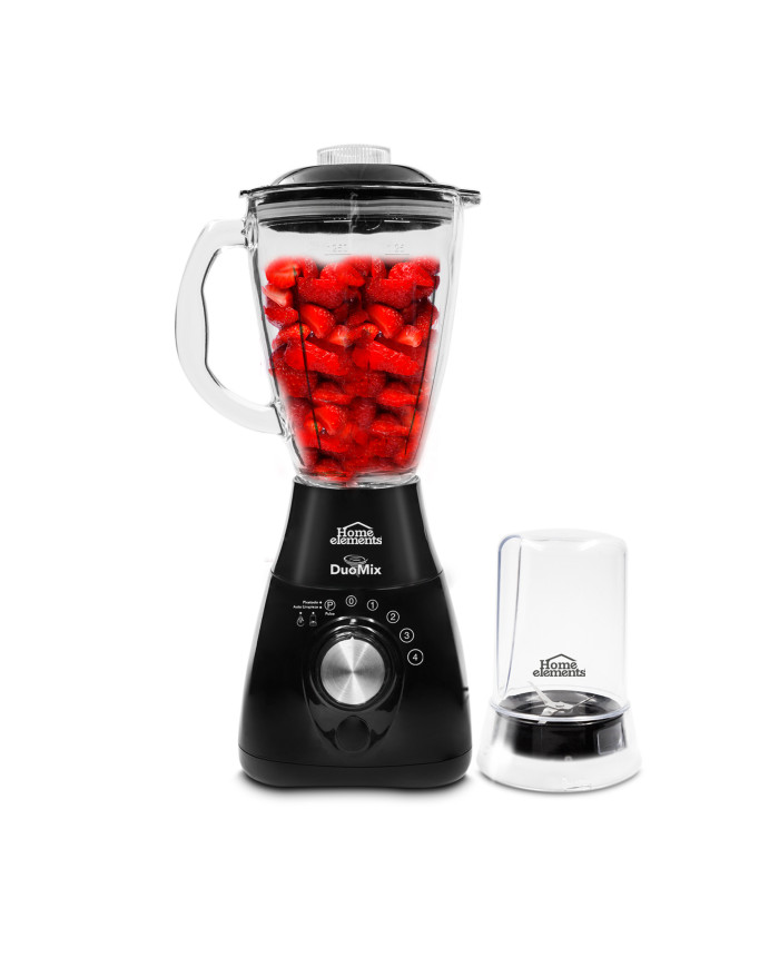 Licuadora Duo Mix Pro Vaso Vidrio + Chopper 550W He003G