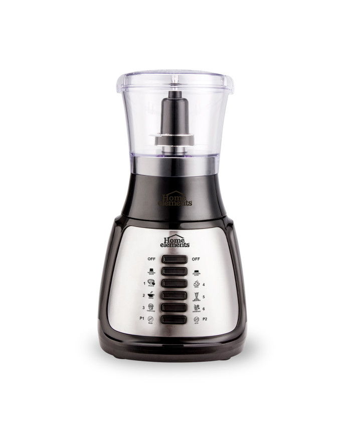 Licuadora Hebl1055N Vaso Vidrio C/Picat Silver 6 Vel+2 Pulso