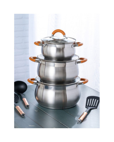 Olla 24 Cm Acr. Inox. Tp. Vid. Insertos Scona.