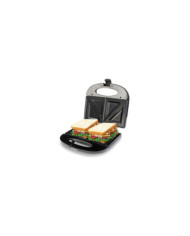 Sanduchera 2P He Sm117N Negra Con Platos Sandwich Antiad