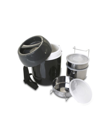 Termo Comida  2,0L 3 Recipientes Acero Inox Mod He0924  H.E