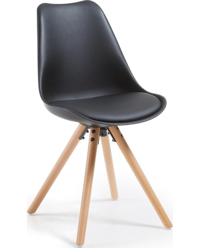 Silla Ralf negro y natural