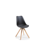 Silla Ralf negro y natural