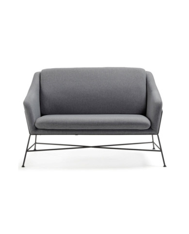 Sofá Brida 2 plazas grafito 128 cm