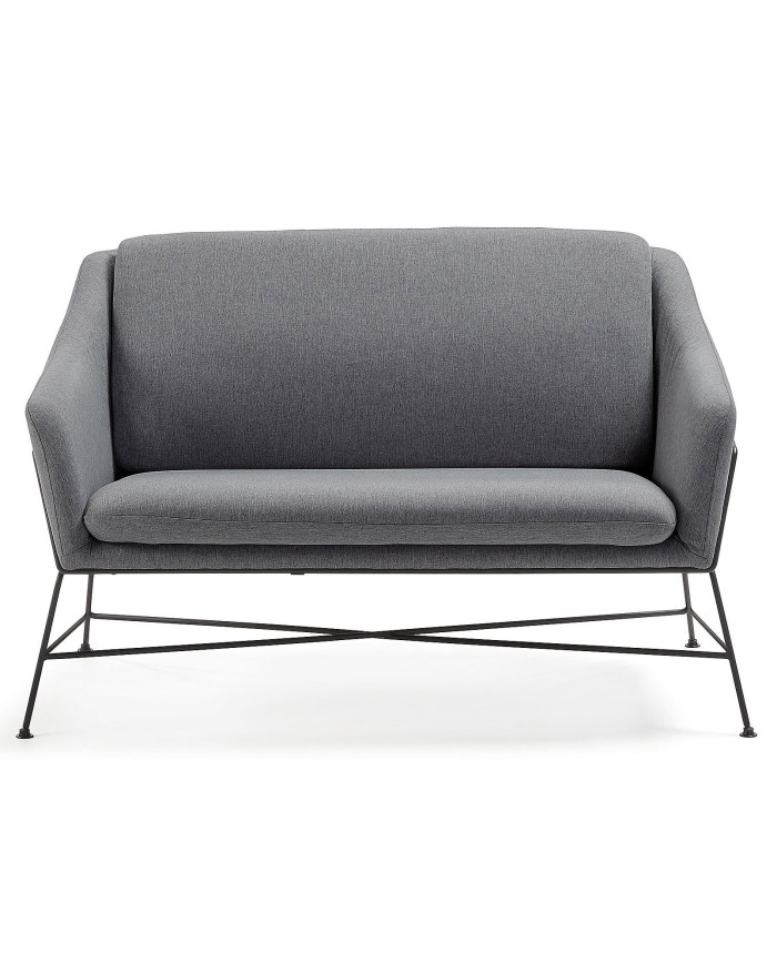 Sofá Brida 2 plazas grafito 128 cm