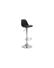 Taburete Orlando-T negro altura 60-82 cm