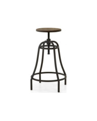 Taburete Malira grafito altura 66-84 cm