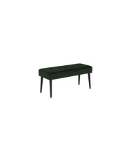 banco Glory, bosque tela VIC 68AC, FR, tuftings patas de metal en brutopolvo de color verde, de color negro mate