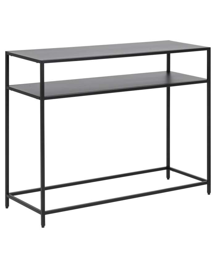 Newton mesa consola w / 1 estante de acero, MPG001 negro